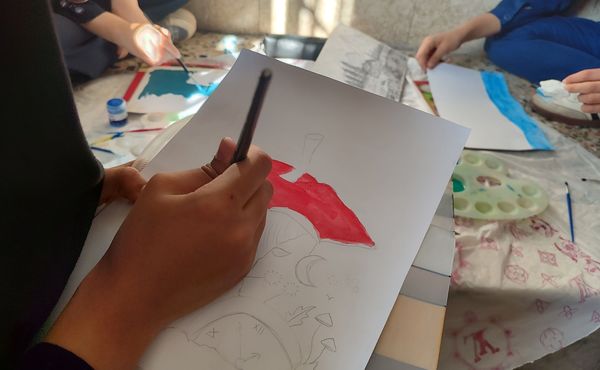 کلاس هنر با استعدادهای درخشان دانش‌آموزان