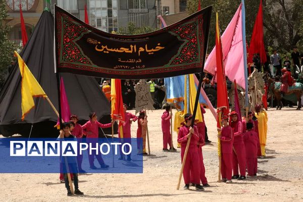 مراسم خیمه سوزی هیات «خیام الحسین» در قم