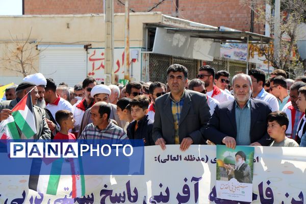 حضور پرشور مردم شهرستان سملقان در راهپیمایی روز قدس