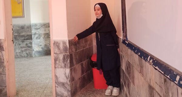 مانور زلزله در مدرسه مهندس رحمانی فرد مشهد