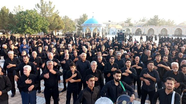 عزاداری هیئت‌های مذهبی در بارگاه منور امام زاده محمد عابد کاخک