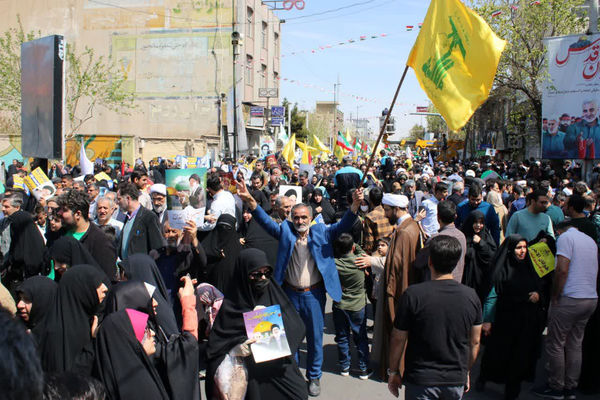 اعلام همبستگی مردم قم با فلسطین در راهپیمایی روز جهانی قدس