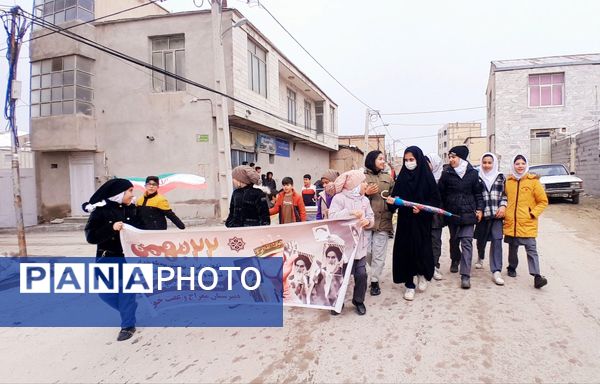 راهپیمایی ۲۲ بهمن در روستای خوی