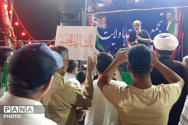 حضور مصطفی خوش چشم در تجمعات شبانه نسیم‌شهر 