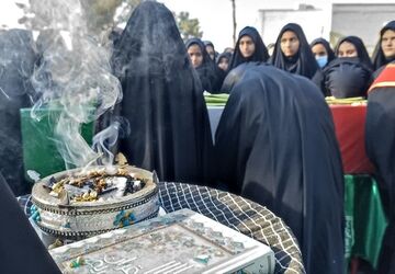 حضور شهید گمنام، مدرسه اشکذر را عطراگیرن کرد