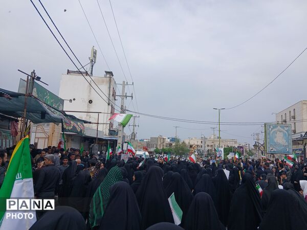 میناب در روز قدس؛ فریاد همبستگی و استکبار ستیزی در شهر مقاومت و ایثار
