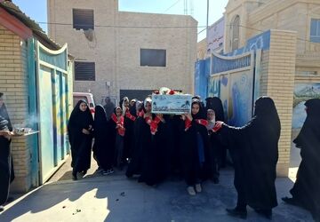 استقبال از شهید گمنام در دبستان خاندان سلمان زارچ 