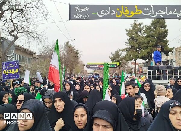 حماسه سازی مردم مقتدر و ولایتمدار شهرستان نیشابور در راهپیمایی روز قدس
