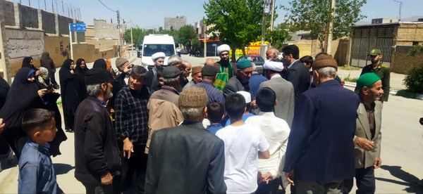 استقبال مردم شهر تیتکانلو از پرچم امام رضا(ع)