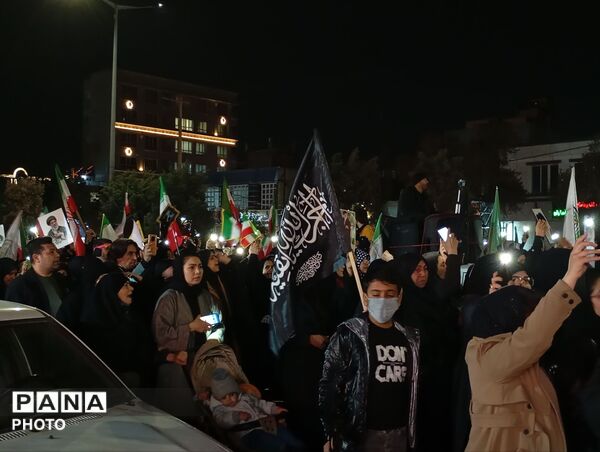 حرکت دسته عزاداری در شهرستان نیشابور