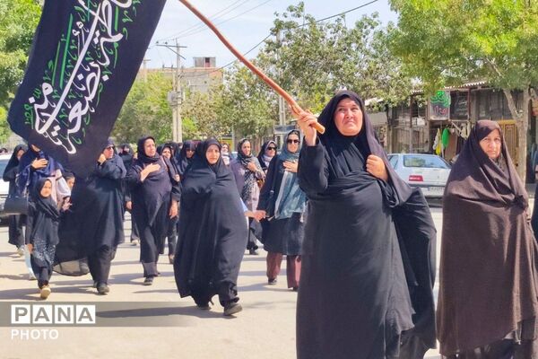 هیئت عزاداران و دسته وران در روز رحلت پیامبر اکرم (ص) و امام حسن مجتبی (ع) در شیروان 