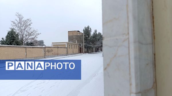 بارش نعمت الهی برف در شهرستان زیبای نیشابور 
