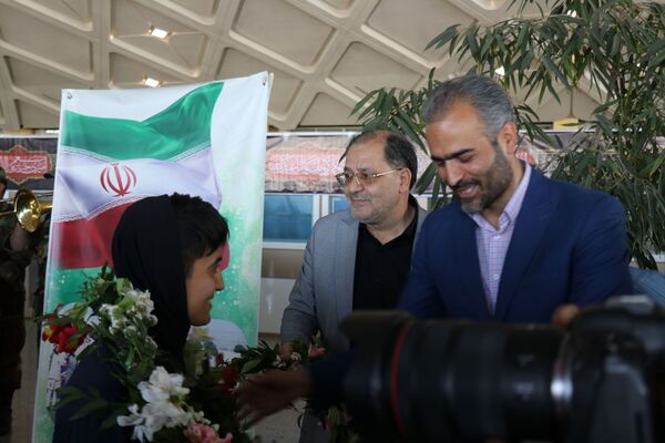 مراسم استقبال از تیم ملی فوتبال بانوان ایران در مشهد 
