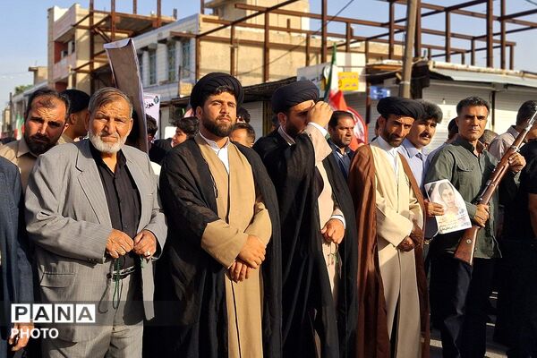 نمایش عظیم اقتدار جان‌فدایان ایران امام رضایی در باشت