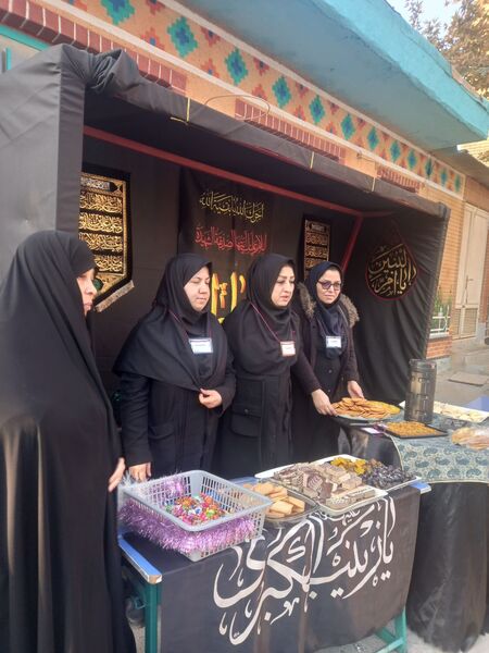 سوگواری شهادت حضرت فاطمه (س) در دبستان علی دهقانیان ۲ تبادکان