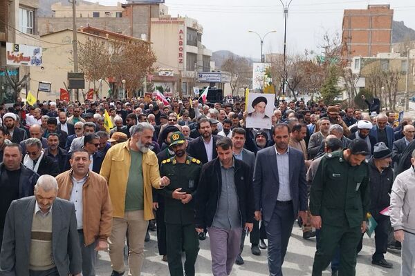 حضور پرشور مردم و مسئولان روزه‌دار شهرستان فیروزکوه پررنگ‌تر از هر سال در راهپیمایی روز قدس