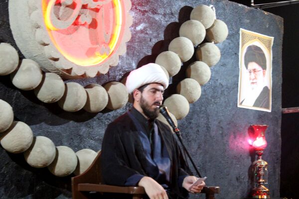 مراسم عزاداری شب سوم محرم در هیات مکتب‌‌الزهرا شهرستان حاجی‌‌آباد