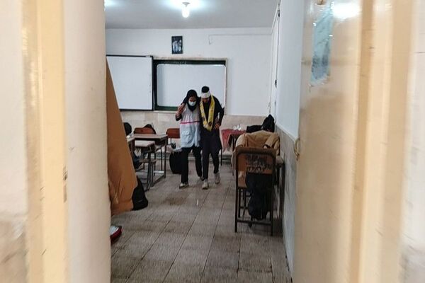 بیست و هفتمین مانور زلزله سراسری در دبیرستان شهید مجید دهنوی نیشابور 